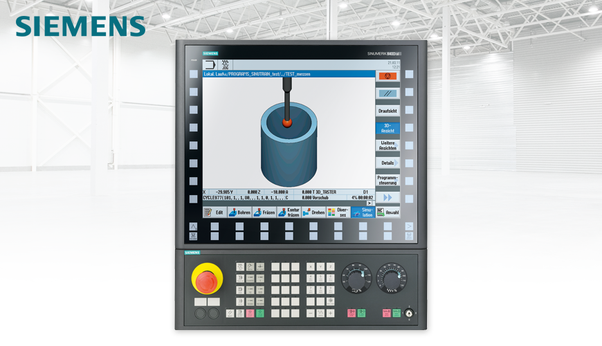 Multitechnologie-CNC-Steuerung von SIEMENS mit bis zu 93-Achsen für nahezu jedes Maschinenkonzept.